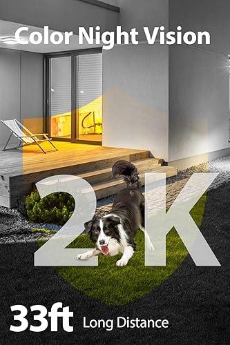 Miniatura 5 de Cámara de seguridad solar 2K, cámara de seguridad inalámbrica con batería súper para exteriores, cámara de seguridad WiFi de visión panorámica de