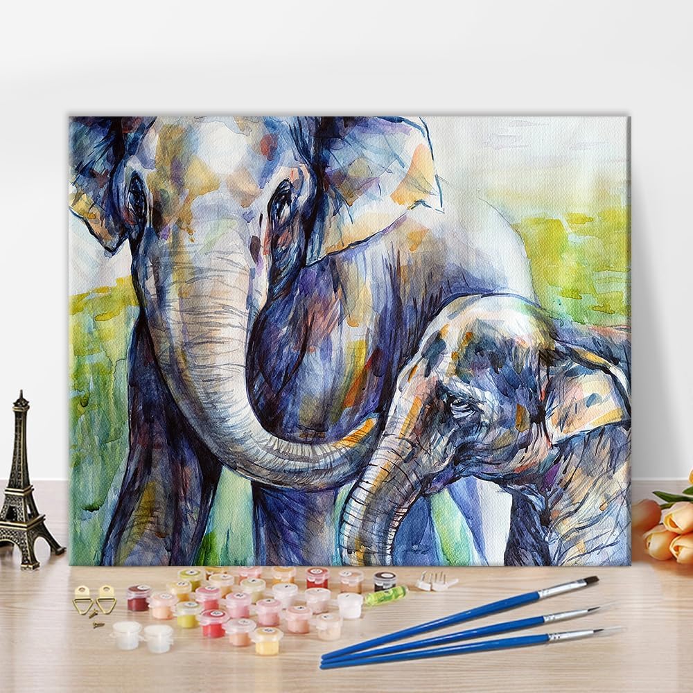 TUMOVO DIY Paint by Numbers for Adults, Mother and Baby