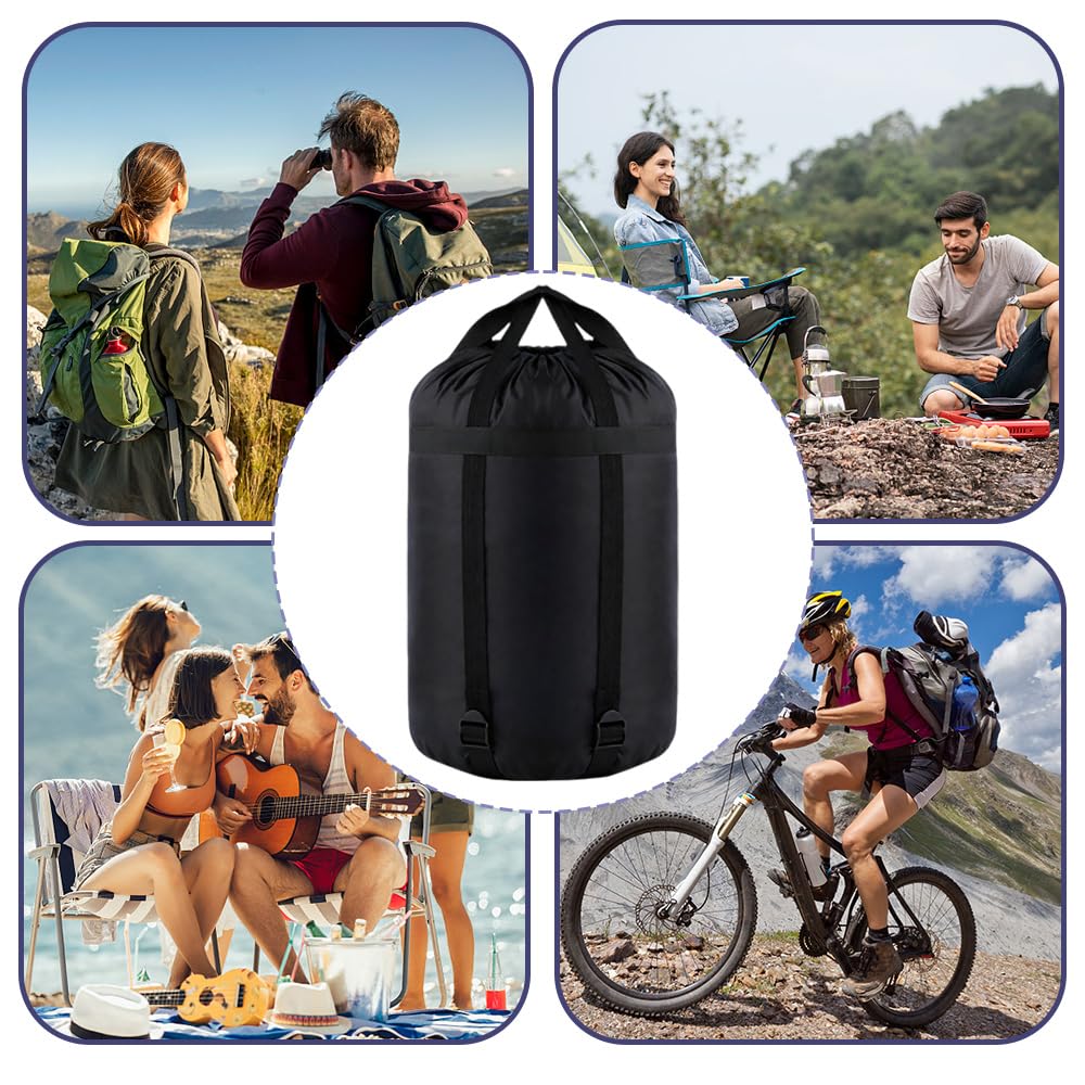 Sacco a compressione per sacco a pelo, sacca a compressione per attività outdoor, zaino resistente all'acqua, per attività outdoor, campeggio, sport, sport acquatici (43 * 22 cm)