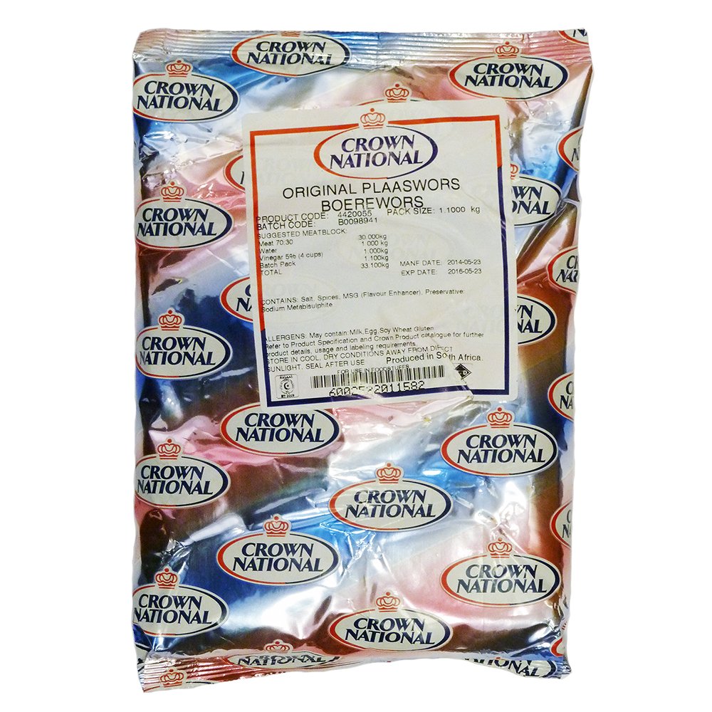 Crown National Original Plaaswors Boerewors Spice 1.1 kg