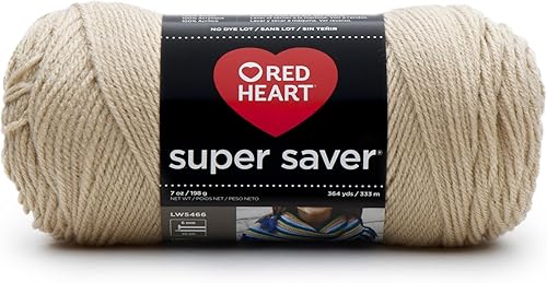Vista 44 de Red Heart Super Saver - Hilo blanco, paquete de 3 unidades de 6.98 oz/7 onzas, acrílico, 4 medianos (peinado), 364 yardas, tejido/ganchillo