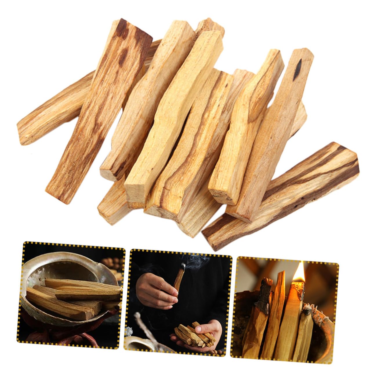 Garneck 4 Set Di Bastoncini Di Incenso Naturale Profumati Bastoncini Di Meditazione Purificanti Bastoncini Di Purificazione Dellaria Fogli Di Legno Per Il Relax E Il Sonno 10 Pezzi*4