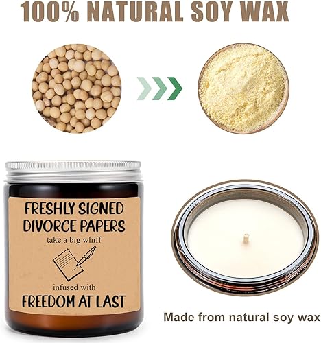 Miniatura 3 de Emily Gift Divorce Papers Vela – Regalo de fiesta de divorcio – Vela perfumada de cera de soja – Alivia el estrés, 8 onzas, vela moderna en tarro