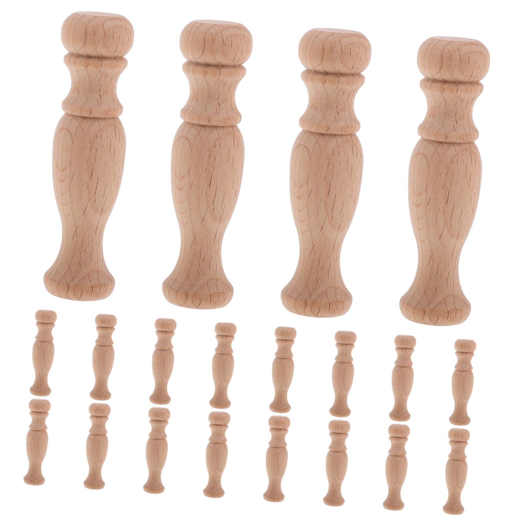 Balaustres decorativos de madera con tallado detallado romano para proyectos premium