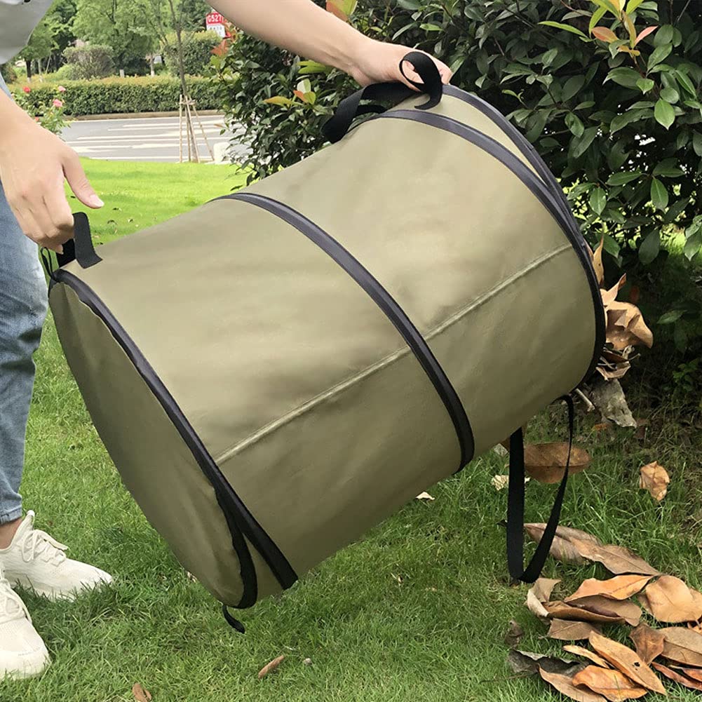 Borse Da Giardino Professionali Capienti - Sacchi Per Rifiuti Verdi 60L Pieghevoli E Resistenti
