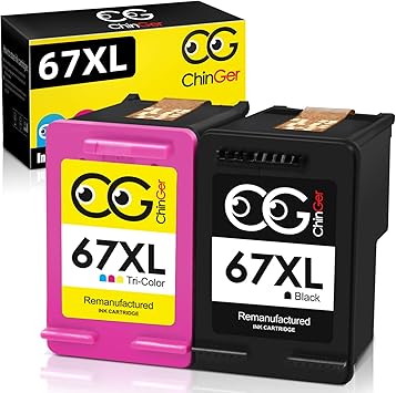 Ink Cartridge Replacement for HP 67XL 
