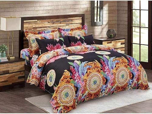 Miniatura 3 de Dolce Mela DM712Q - Juego de funda nórdica para cama de matrimonio, color negro