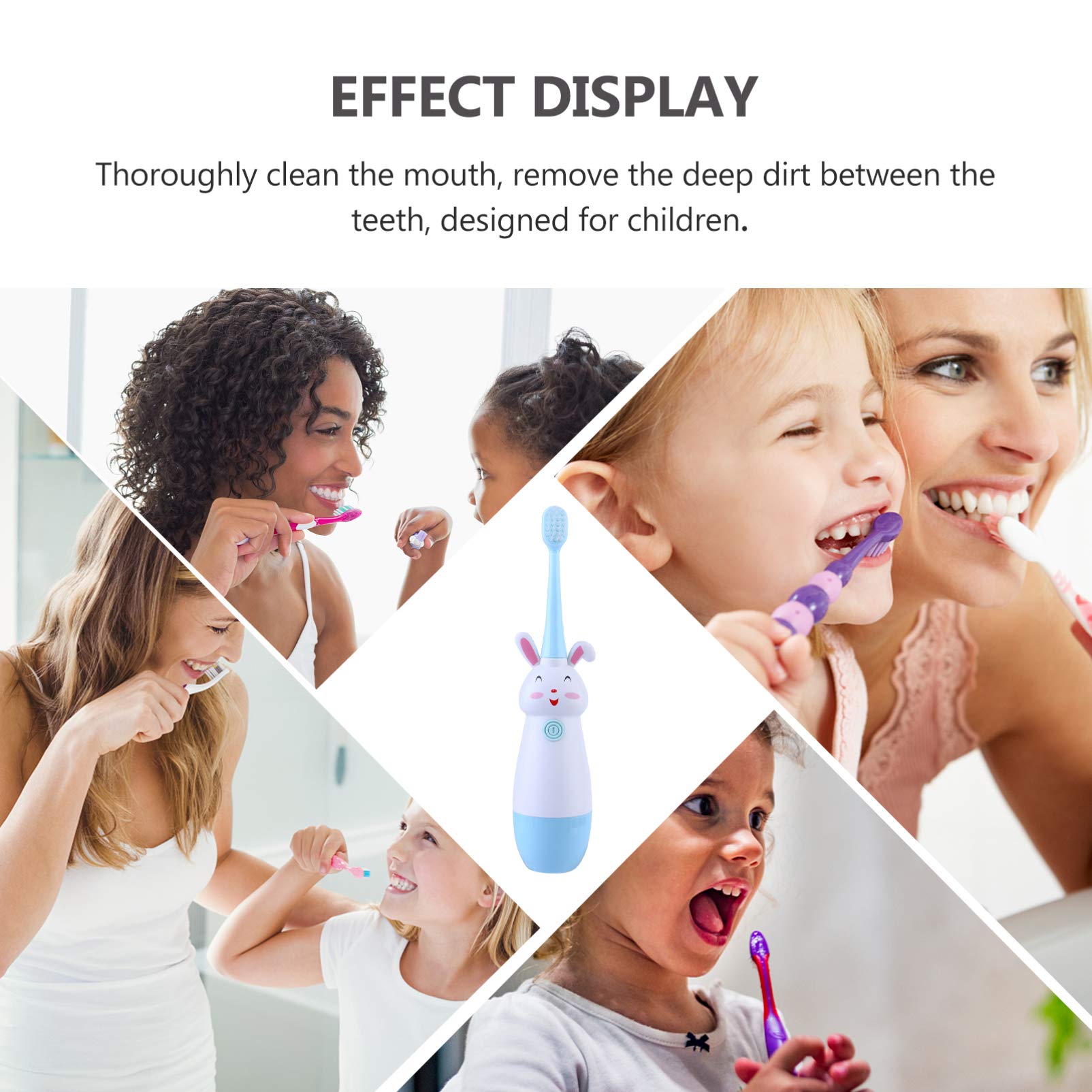FRCOLOR 2 Set Di Spazzolini Da Denti Per Bambini Spazzolino Elettrico A Batteria Vibrazione Spazzolino Per Bambini Pulitore Elettronico Per Denti
