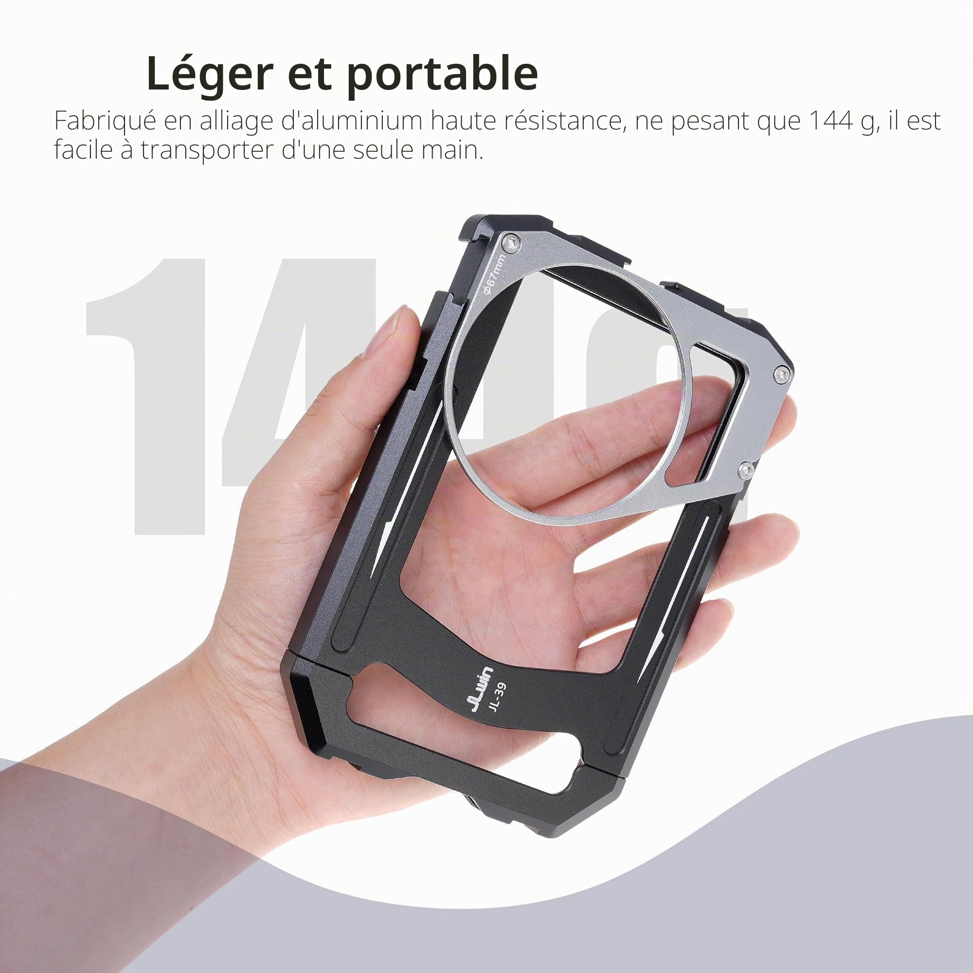 Stabilisateur universel Fotga pour smartphone avec poignées et filtre ND variable 67mm ND2-ND400 pour iPhone Samsung vlog live stream enregistrement vidéo