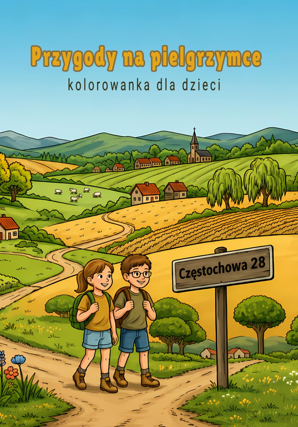 Przygody na pielgrzymce. Kolorowanka dla dzieci