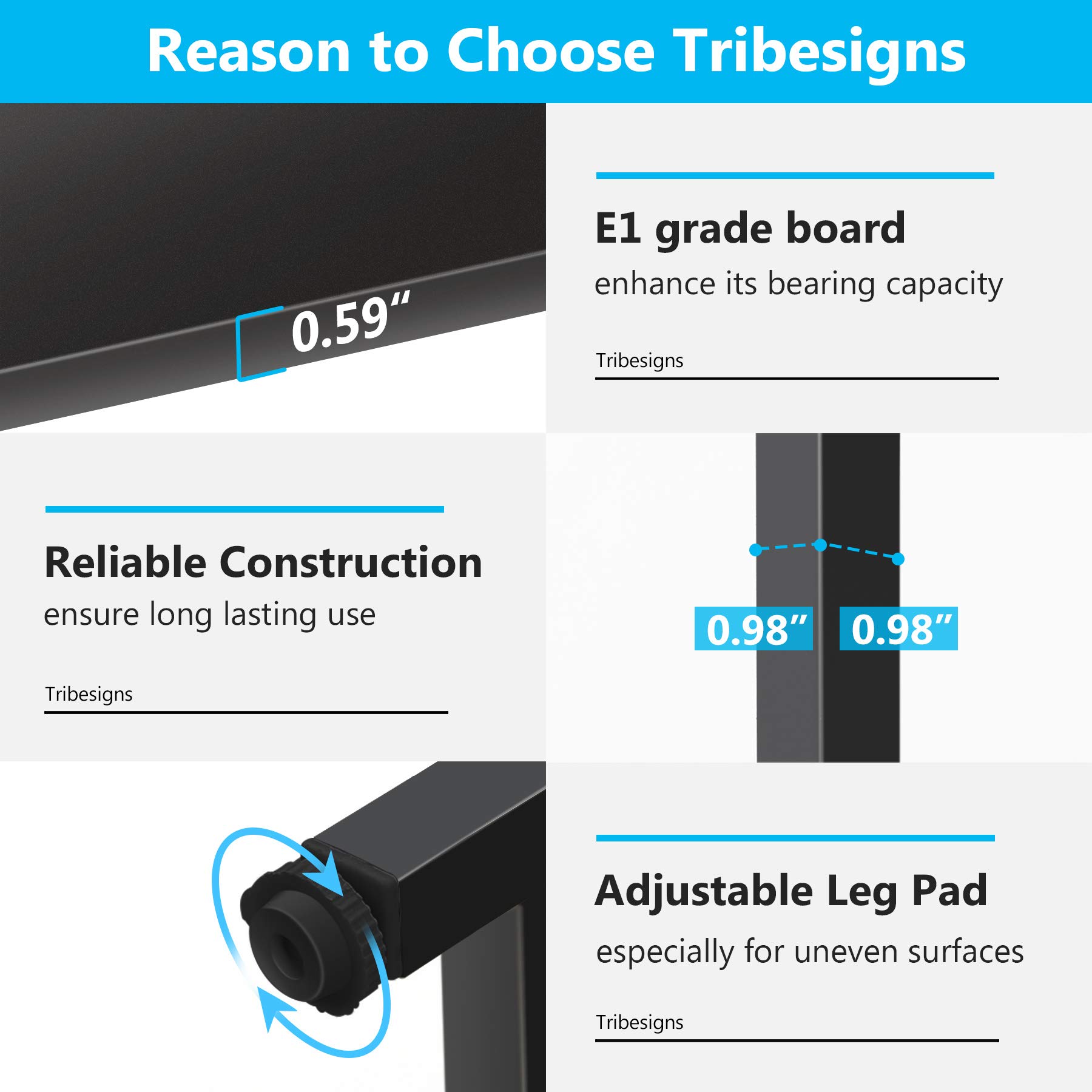 Buy Tribesigns Computer Desk with 4Tier Storage Shelves, 57 inch Large