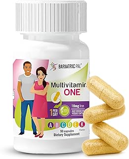 BariatricPal Multivitamin ONE 1 per Day! Bariatric Multivitamin Capsule with 18 mg of Iron | Easy to Swallow Capsule | Vitamin for Bariatric Surgery Patients | 90 Count (3 Month Supply)
