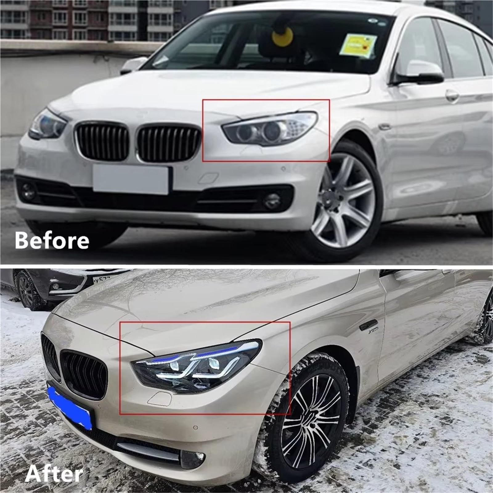 Gruppo fari per Auto per BMW F07 GT Serie 5 2010-2017 5GT F07 Luci diurne a Anteriori per Auto modificate Plug And Play 2 Coppie di fari