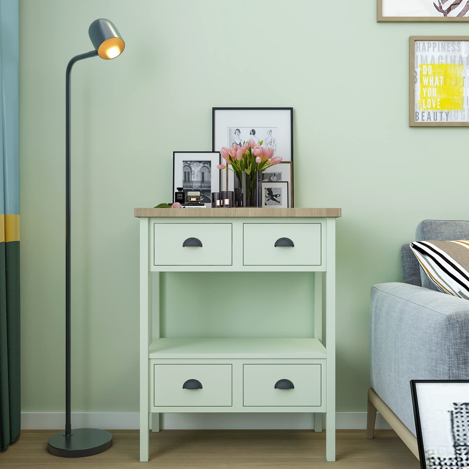 VEELIKE Papel Pintado Pared Verde Menta Mate 81 cm × 300 cm Papel Pintado Autoadhesivo Verde Menta Vinilo Adhesivo Muebles Dormitorio Salón Vinilo Adhesivo Pared Baño Cocina Armarios Impermeable
