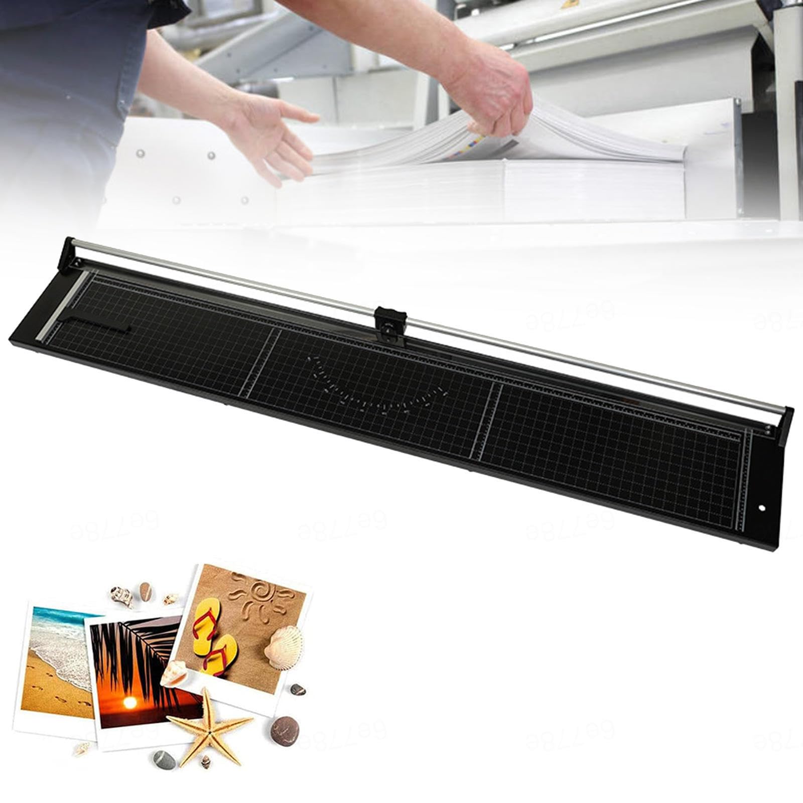 Taglierina manuale resistente, taglierina rotante con base in metallo per taglio preciso, uso domestico e ufficio, 120 cm