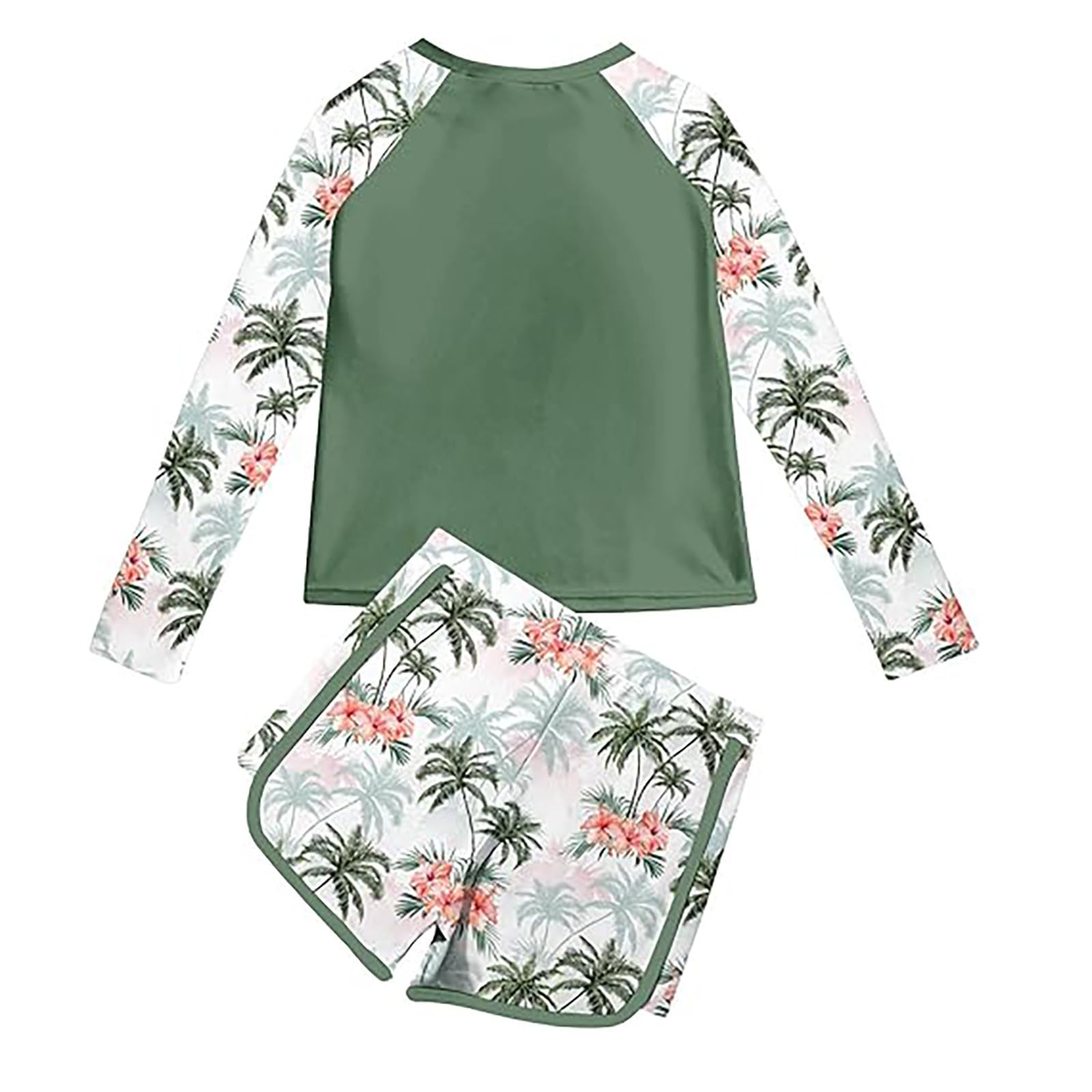 Generisch Rashguard Maillot de bain 2 pièces pour fille UPF 50+