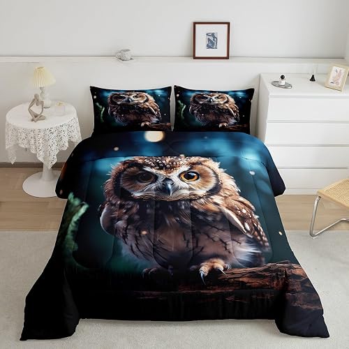 Feelyou Owl Bedding Set Full Size for Boys Girls
