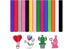 Flocked HTV Vinyl - 14 Sheets Colorful Flocked Heat Transfer Vinyl