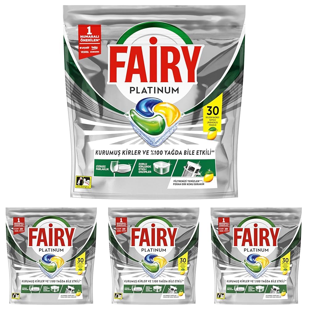 Fairy Platinum Bulaşık Makinesi Deterjanı Kapsülü/Tableti 30 Yıkama (4 paketi)