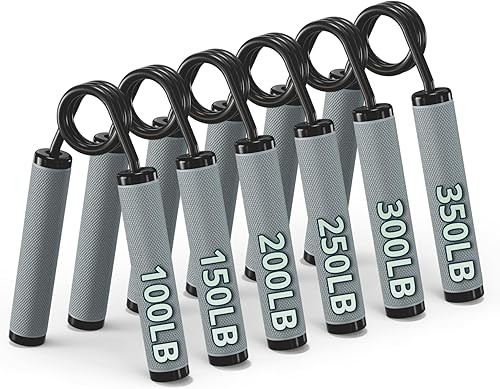 KDG Grip Strength Trainer 4 Pack,50LB-200LB Rubber Metal Hand Grip Strengthener,Non-Slip Forearm Exerciser, Heavy-Duty Hand GripperHand Exerciser