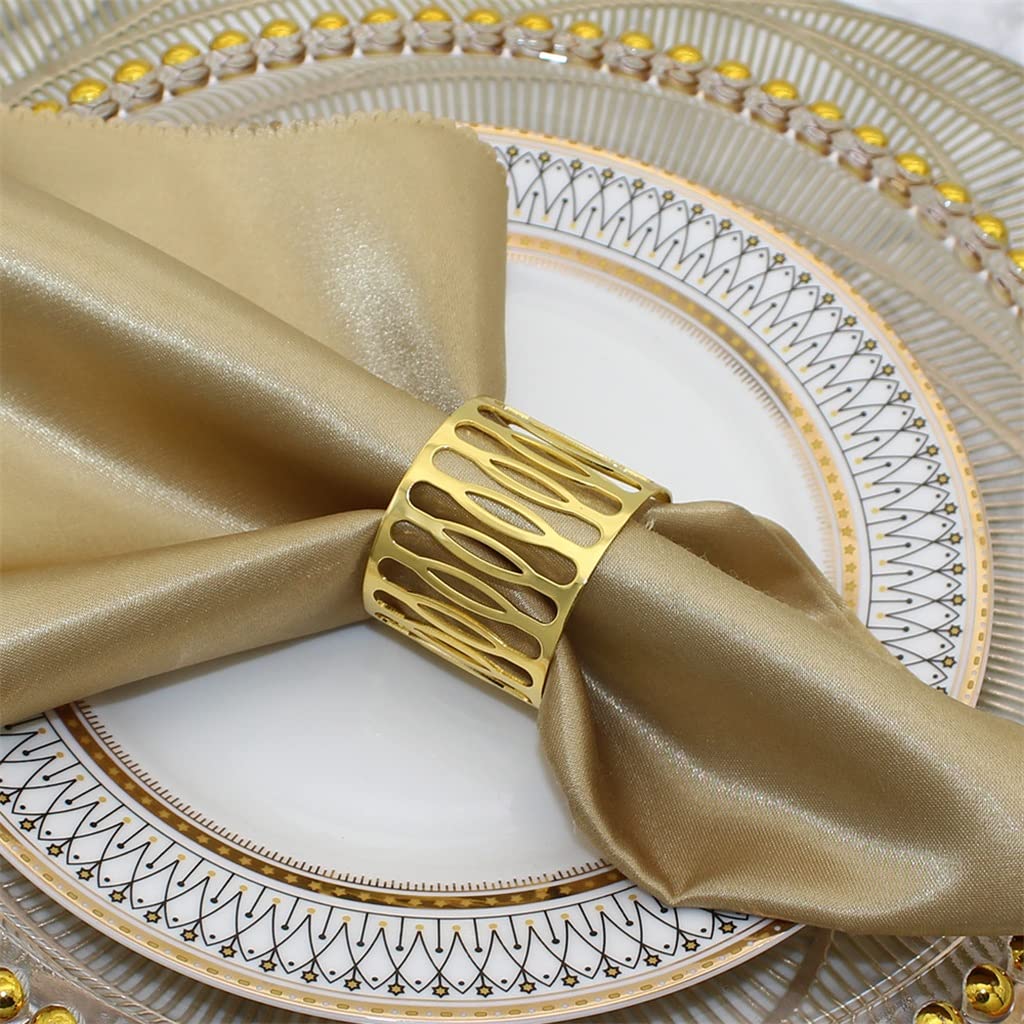 Tischdekoration, ausgehöhlte Serviettenringe, Halter, Serviettenschnalle für Hochzeit, Weihnachten, Party, Abendessen (B, wie abgebildet)