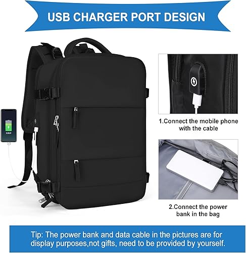 Miniatura 4 de Mochila de viaje grande para mujer, mochila de transporte, mochila de senderismo, impermeable, para deportes al aire libre, casual, mochila escolar,