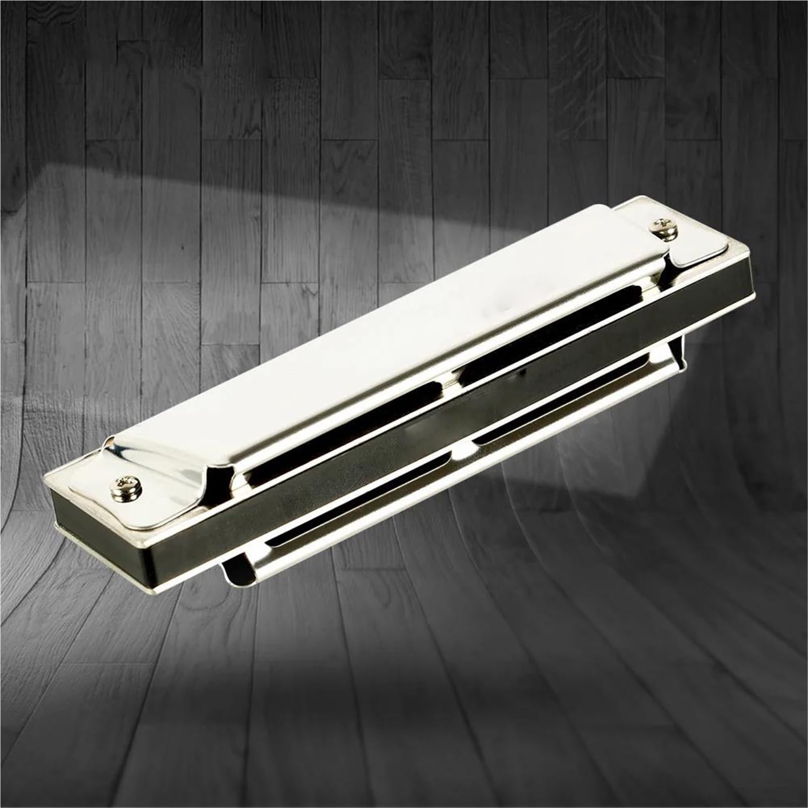 Harmonijka Ustna Harmonijka Ustna 10 Otworów Klucz C SREBRNA Z Futerałem Blues Harp Stal Nierdzewna(C key)