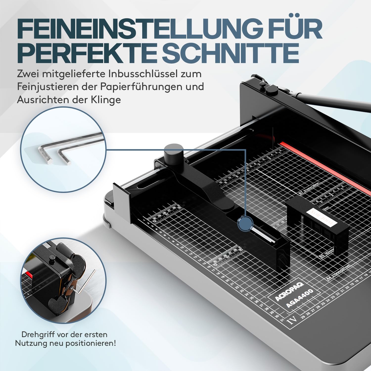 ACROPAQ Stapelschneider A3 - Professionelle Guillotine Für Bis Zu 400 Blatt Papier