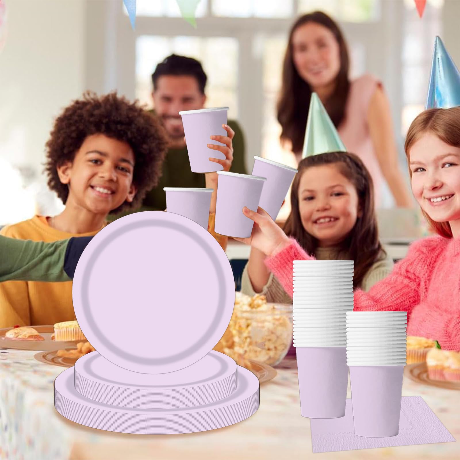 Feest Servies Set 70e Verjaardag Party Servies Set – 53 Delig, Roségoud – Borden, Servetten En Tafelkleed – Voor Vrouwen/meisjes Feest 70e Verjaardag Thema Set