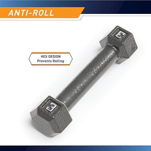 Miniatura 3 de Marcy Cast Iron Hex Dumbbells Collection - Available size from 3-lb to 100-lb, SOLD INDIVIDUALLY