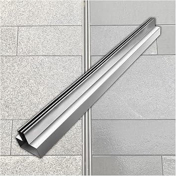 Linear Trench Drain System, 39.4" Length Channel Drain and Floor Drain, for Yard Sidewalk Park Driveways100x10x7.5cm/39.37x3.93x2.95in