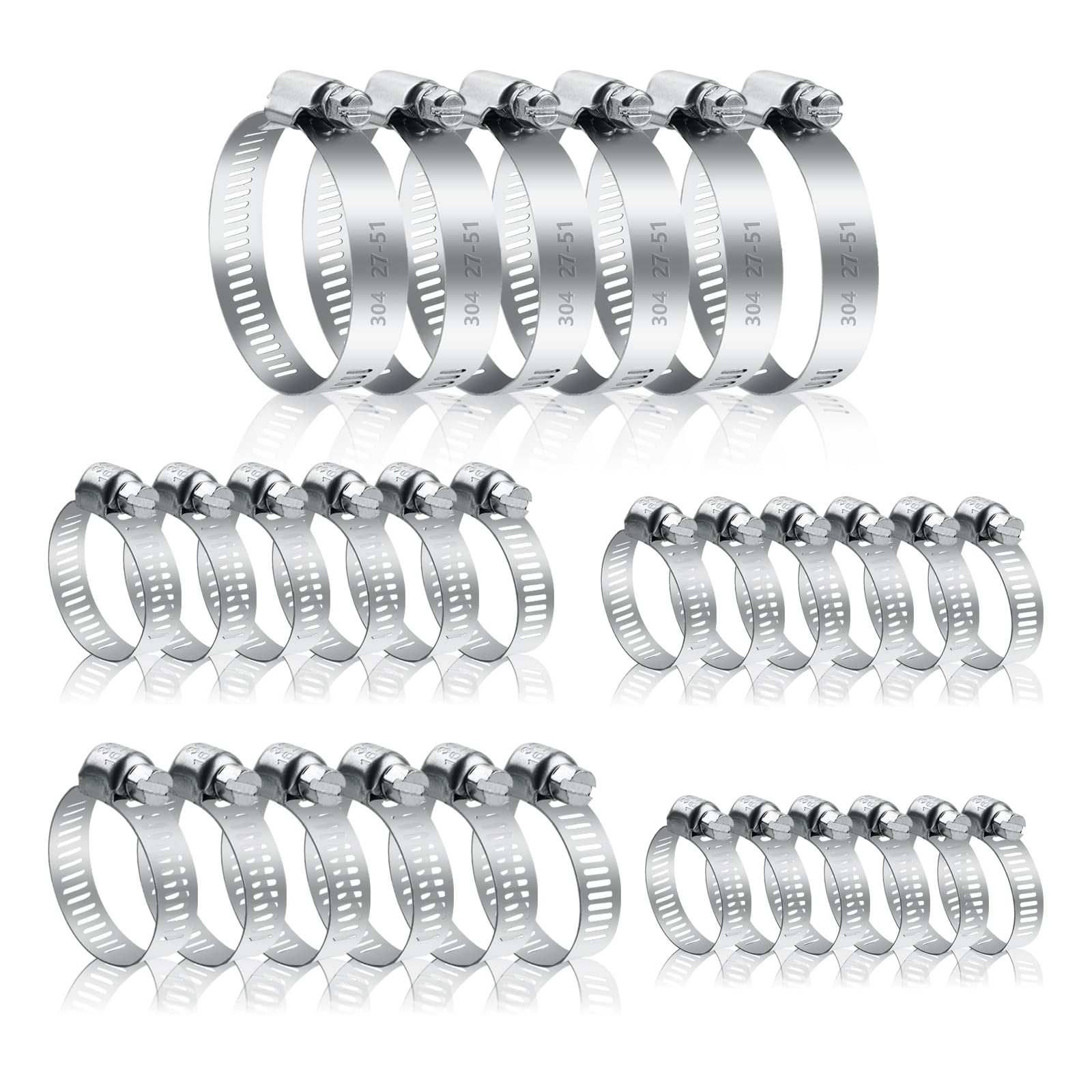 Collier Serrage Piscine Arrosage Lot 10 Colliers Serrage Inox W4 10-16mm - Pour Tuyaux Et Machines Colliers Inox W4