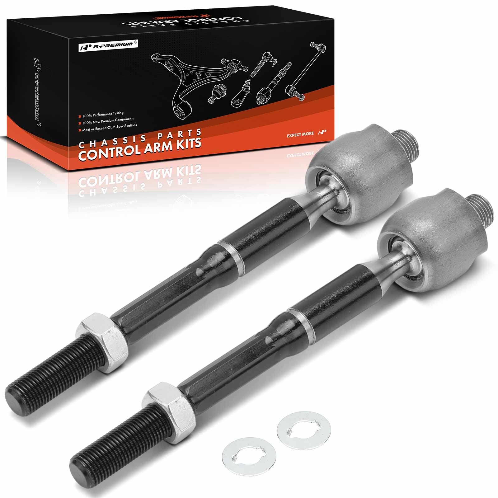 Amazon.com: A-Premium 2 x Front Inner Tie Rod Ends, Compatible