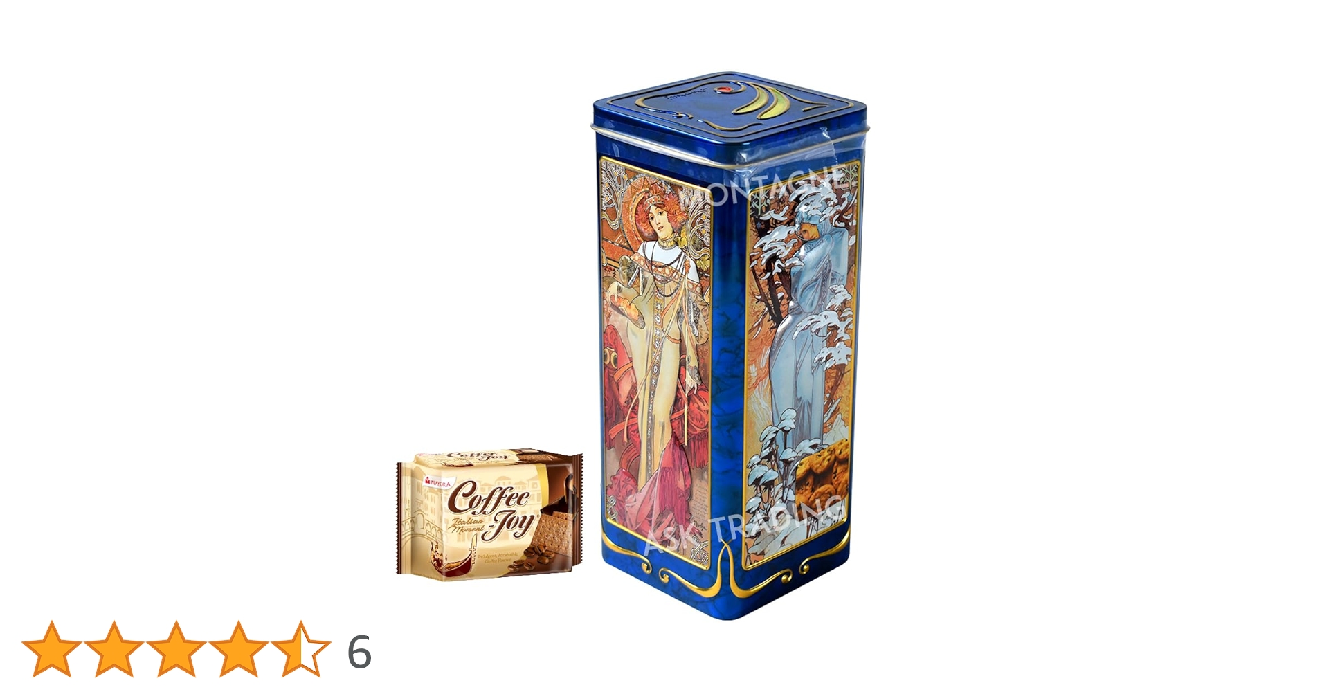Amazon.co.jp: チャーチル ミシャ クッキー 缶 お菓子缶 絵画