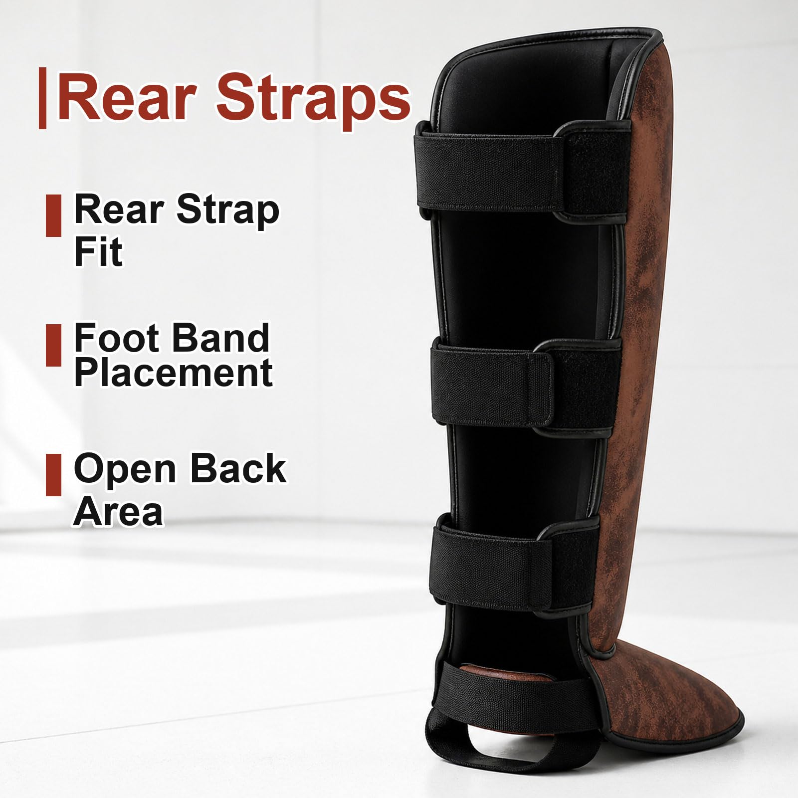 Piedi Protezione Shin Guard,Parastinchi Piedi Protezione Shin Guard,Parastinchi per Arti Marziali,vestibilità Sicura,Comodo,Traspirante,per Boxe,Muay Thai,Sport da Combattimento