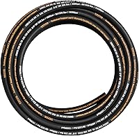 Vista 9 de Manguera hidráulica de 3/8 pulgadas x 100 pies, 4800 PSI enrollada con 2 trenzas de alambre de acero de alta resistencia, manguera de aceite