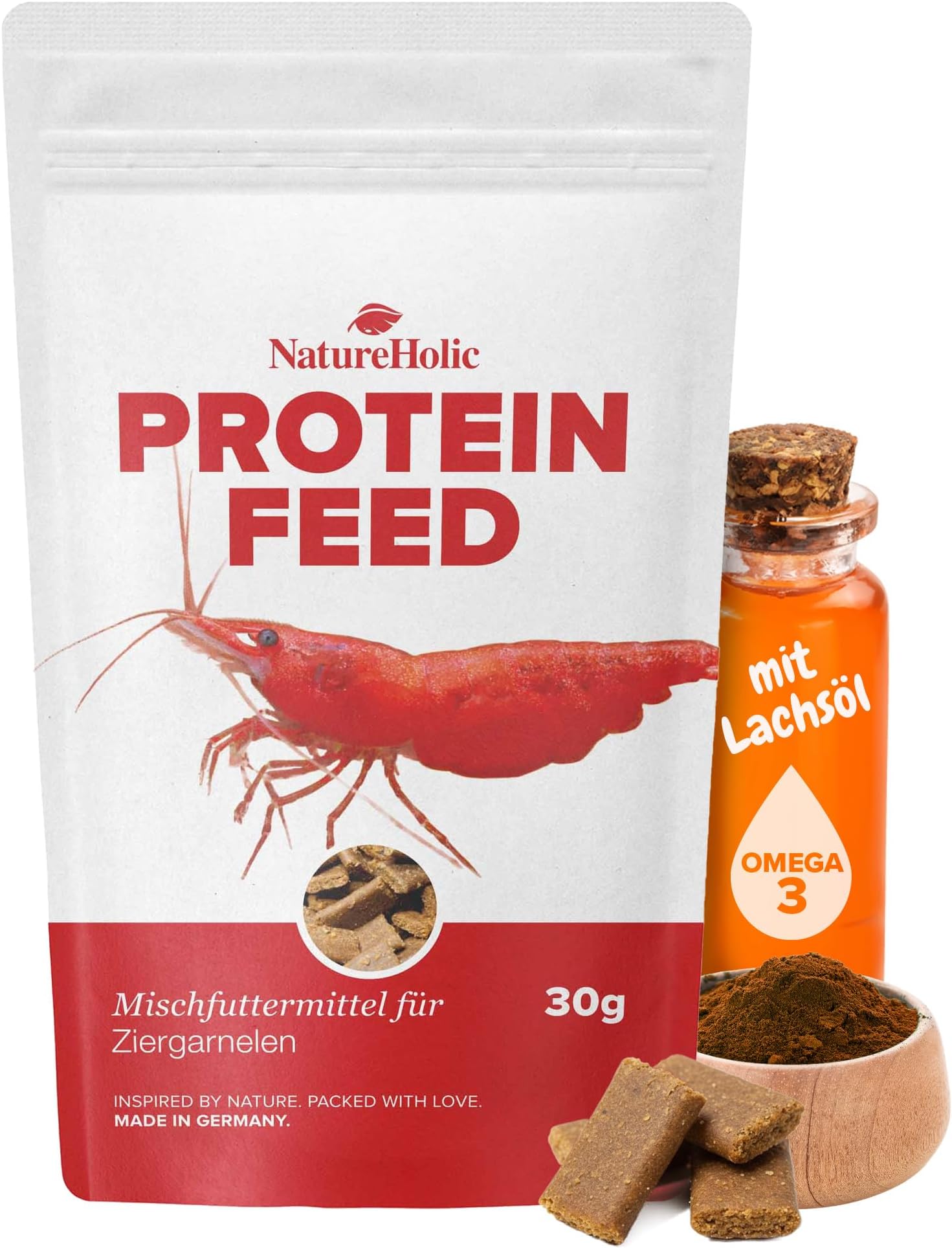 Natureholic Proteinfeed Garnelenfutter, 30g