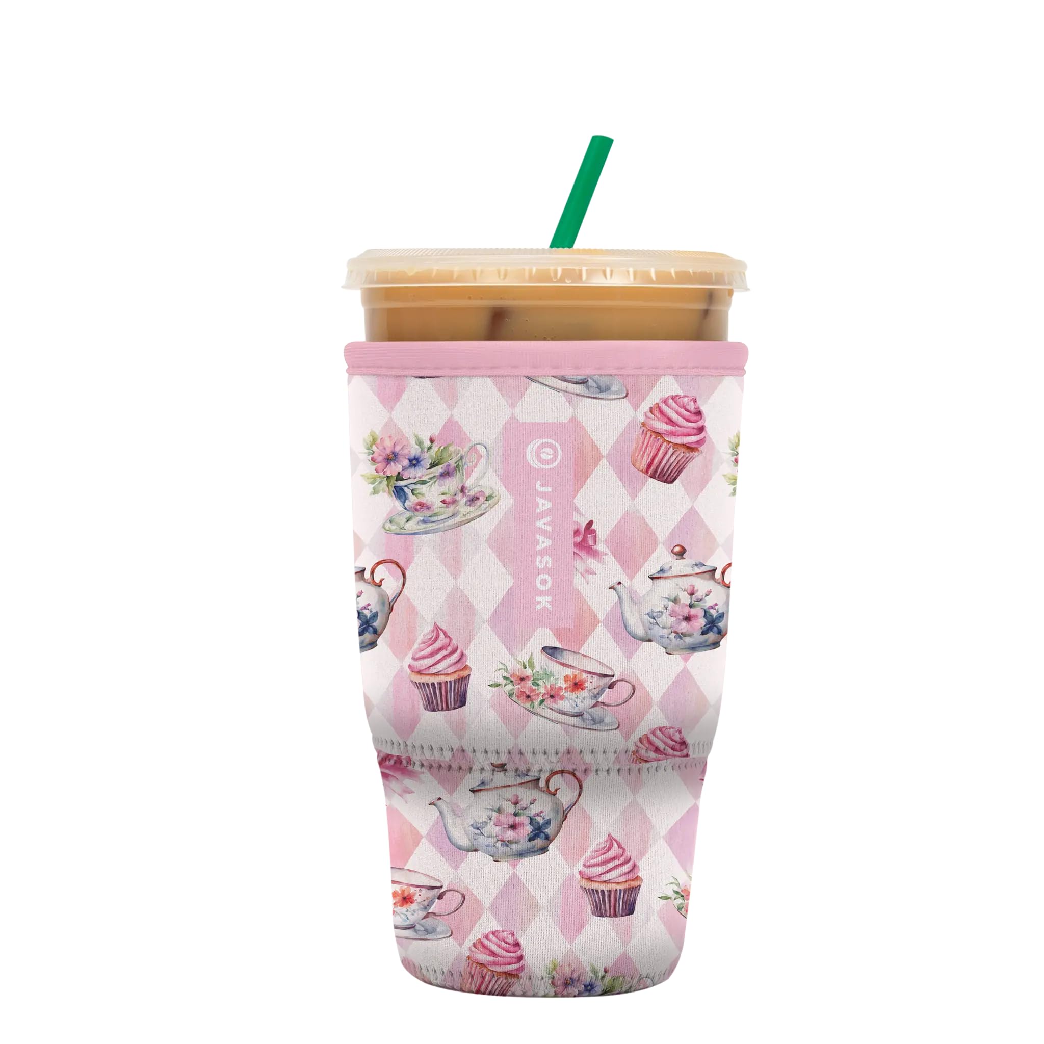 Sok It JavaSok Iced Coffee &amp; Cold Soda Insulated Neoprene Cup Sleeve (Wonderfully Sweet, Large: 30-32oz)