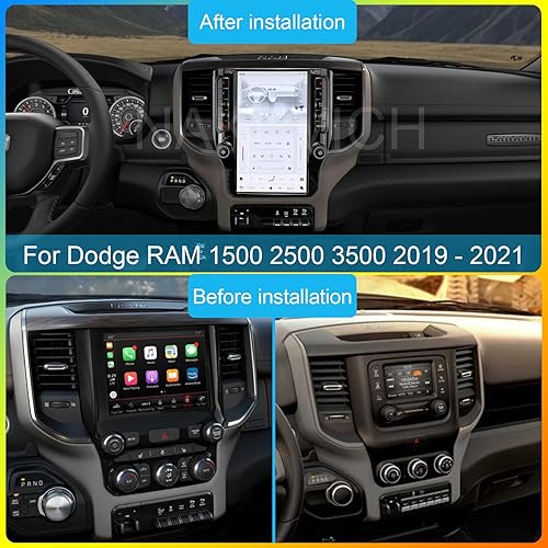 Miniatura 2 de NAKEVICH Radio de coche Qualcomm Android 11 de 11.8 pulgadas para Dodge RAM 1500 2019 2020 2021 Camión Nuevo Estilo de Cuerpo Actualización Estéreo
