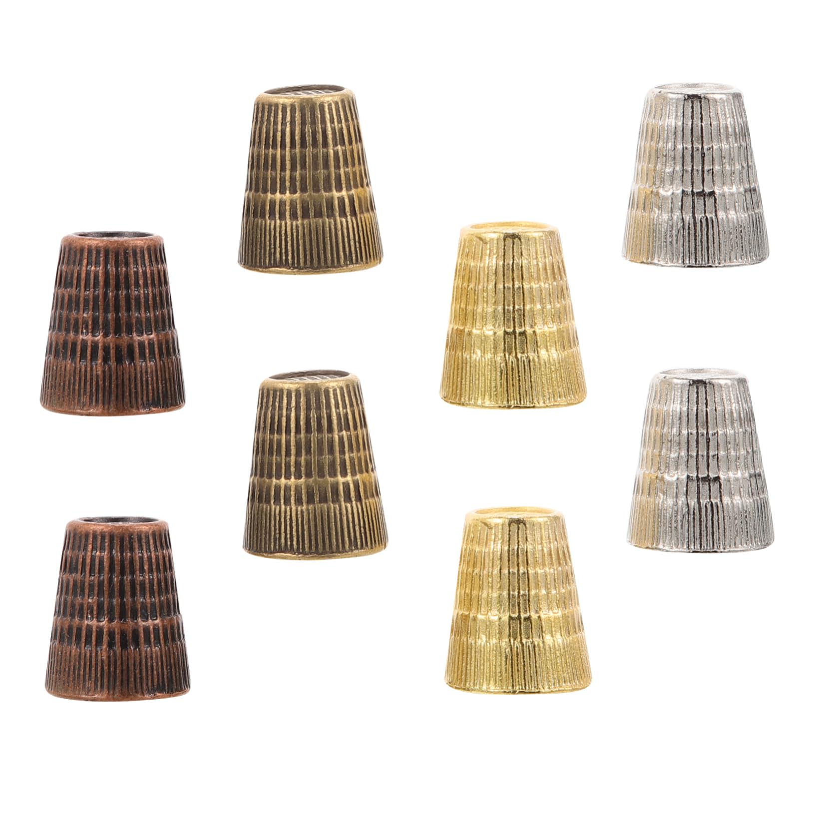 Gadpiparty 5 Sätze Fingerhut Fingerhut Beschützer Bequemer Fingerschutz Quilten Stich Stickerei Naht Fingerhut Aus Kupfer Wendewerkzeuge Zum Nähen Nähschutz Metall 8 Stück * 5
