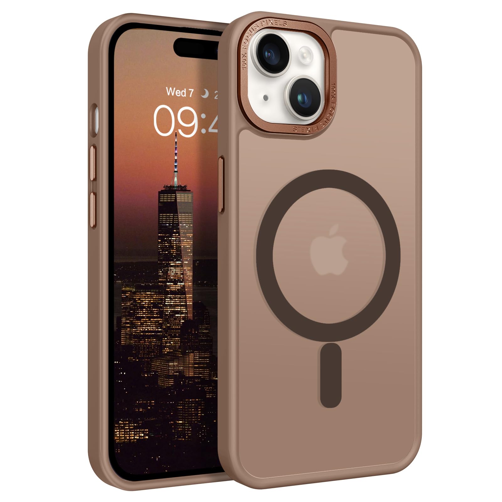 BENTOBEN for iPhone 15 Case, for iPhone15 Phone Case Compatible with MagSafe, Translucent Matte Magnetic Cover Shockproof Women Girl Protective Cute