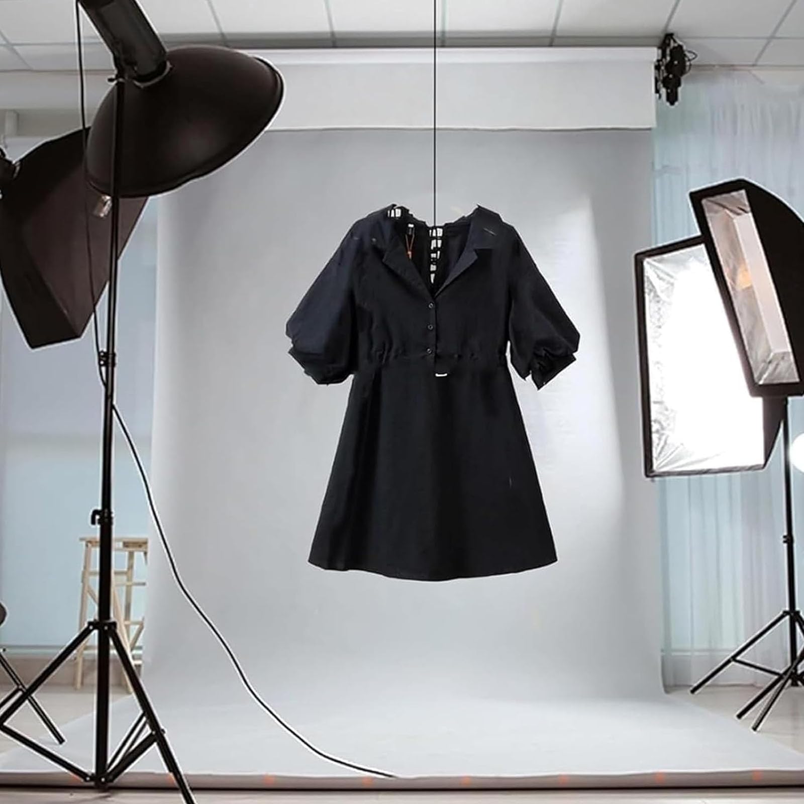 Regulowany wieszak na manekin do fotografii odzieżowej, metalowy stojak o zmiennej długości i szerokości na koszule, sukienki, t-shirty
