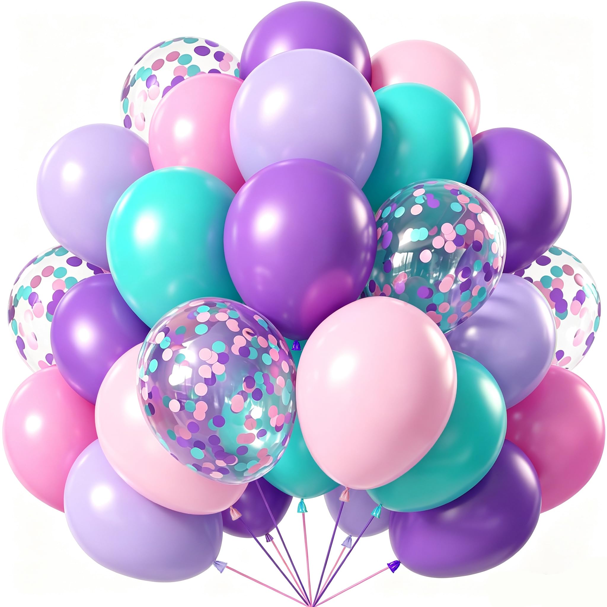 Pink Purple Teal Balloons โ image 1