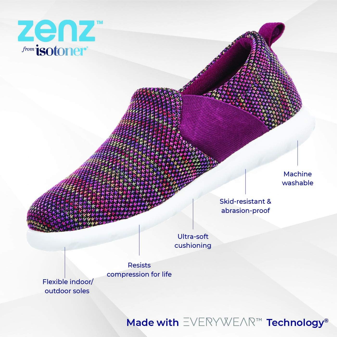 Isotoner Womens Sport Mesh Slipper - Image 6