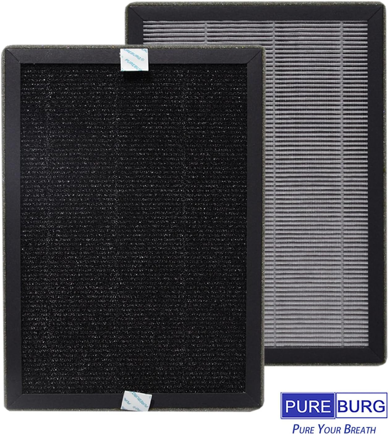 PUREBURG Replacement Filter Compatible with Jafända JF260 Jafanda Air Purifiers JF260-RF,2-Pack (4 Filters) H13 True HEPA Activated Carbon 3-Stage Filtration - Image 2