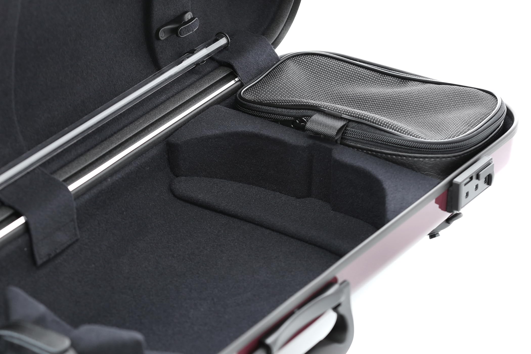 GEWA Violinkoffer AIR 2.1 - Made in Germany - violett hochglanz - Thermoplast-Schale - Leicht und bruchsicher - Zahlenschloss - Zubehörtasche/Notentasche - Rucksackriemen - mit Seitengriff