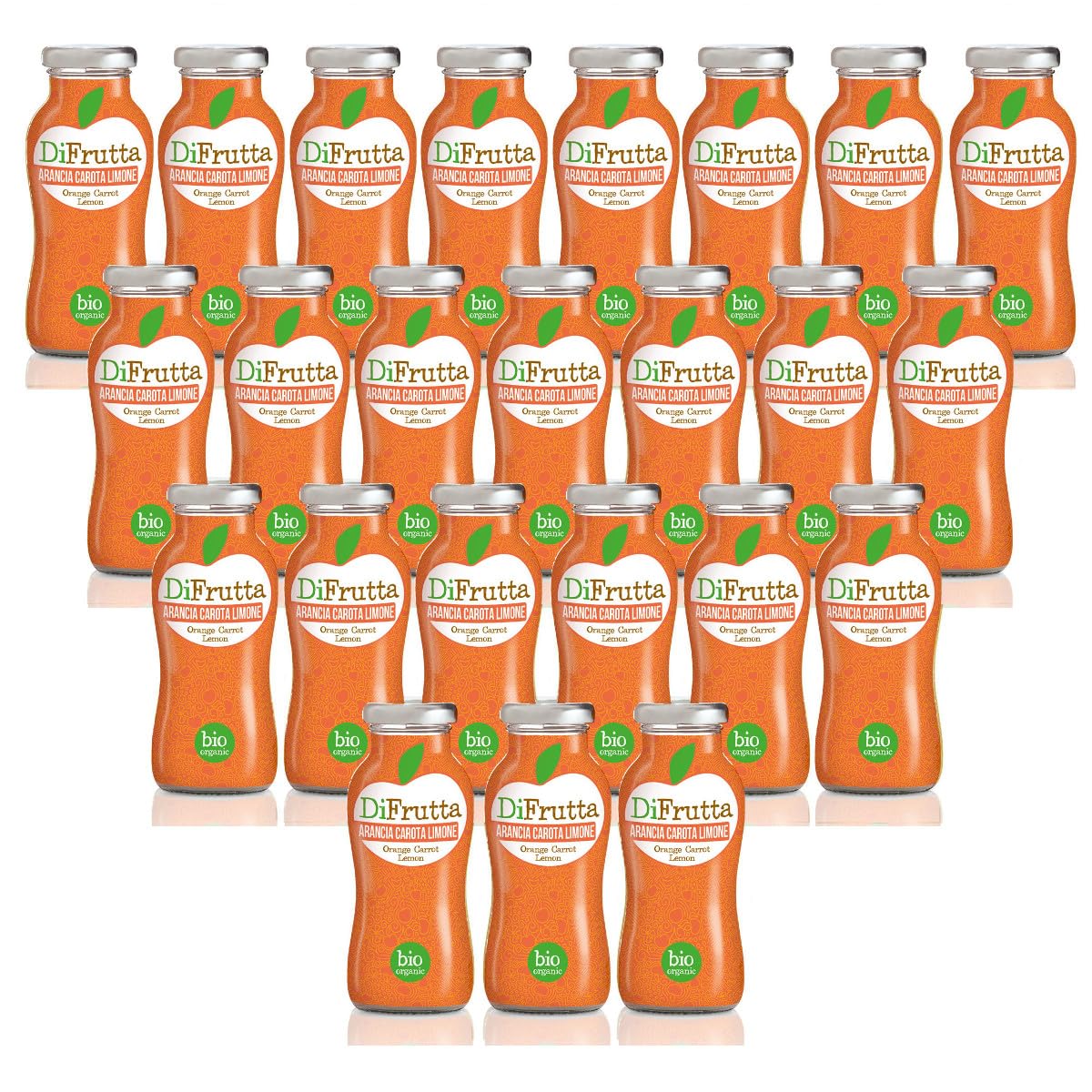 Zumo de fruta Naranja Zanahorias Limón DiFrutta 24 botellas cl. 20