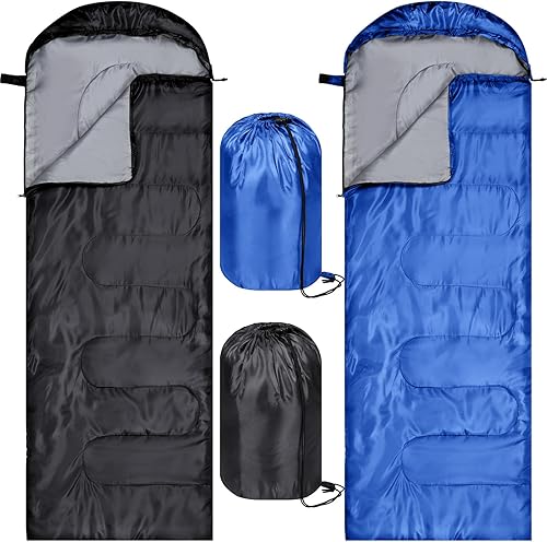 Vista 18 de Tudomro Saco de dormir de camping para adultos, ligero, plegable, impermeable, equipo de campamento para mantener el calor para primavera, verano