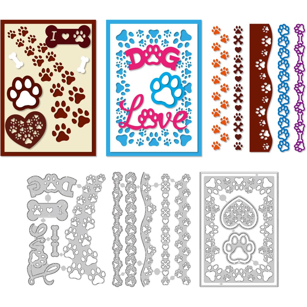 Matrices de découpe patte de chien en acier pour vos projets de scrapbooking