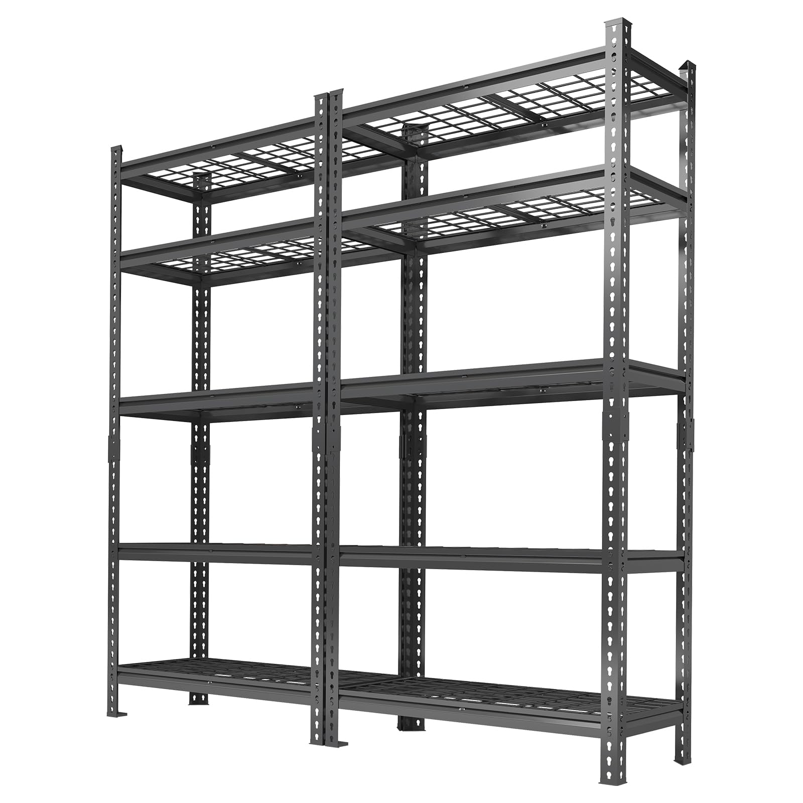 Scaffalatura per garage, 997,9 kg, scaffalatura regolabile in metallo, resistente, 5 ripiani in metallo, per garage, cucina, dispensa, magazzino, cantina, 91,4 x 40,6 x 182,9 cm (larghezza x